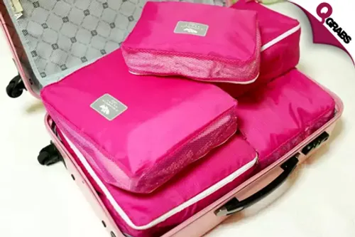 From QR55 Become the Ultimate Traveler with a Luggage Organizer Set -  Includes FIVE Travel Bags - 3 Colors to Choose from! (Up to QR198 Value)
